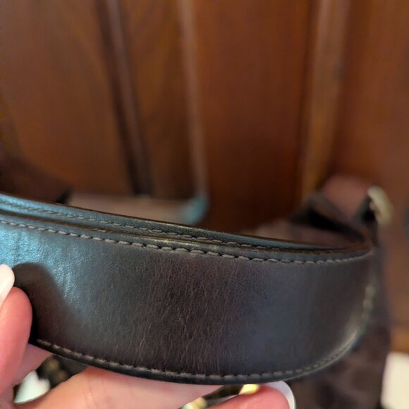 Vintage Coach Soho F12852 Metallic Signature Studded Flap Crossbody Bag - Picture 10 of 16